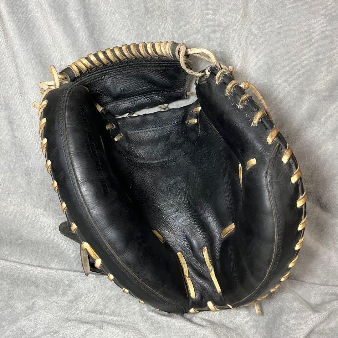 ミズノプロ　硬式用キャッチャーミット　Mマーク　旧タグラベル　キップレザー