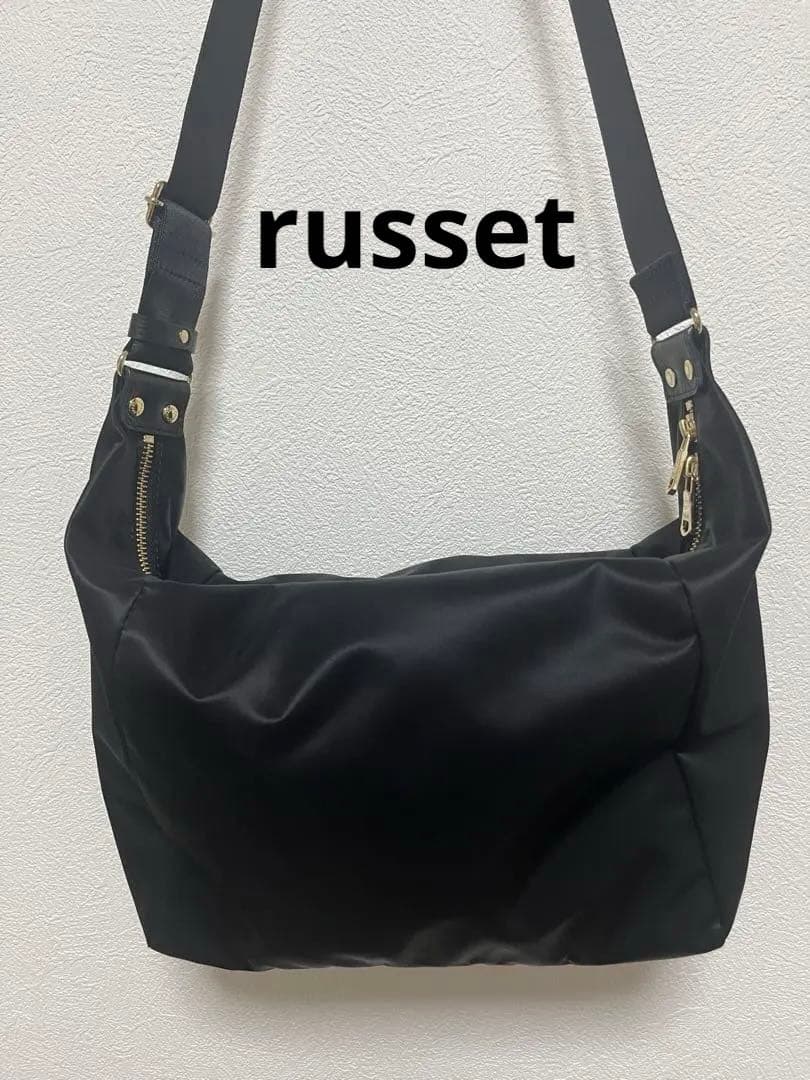 【極美品】ラシット　スリングバッグ　ボディバッグ　黒　金具ゴールド　大幅お値下げ