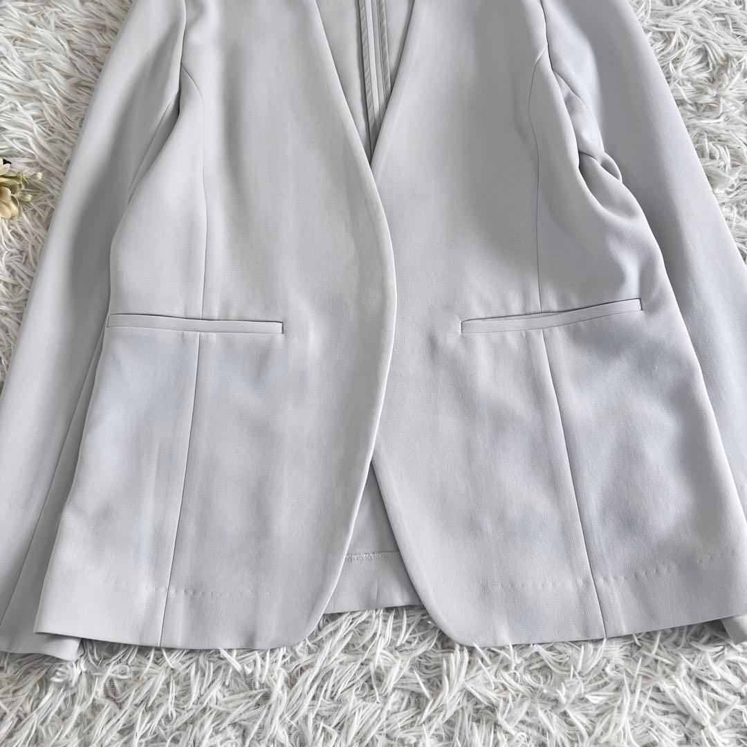 SOÉJU ソージュ ノーカラー ジャケット M ライト グレー