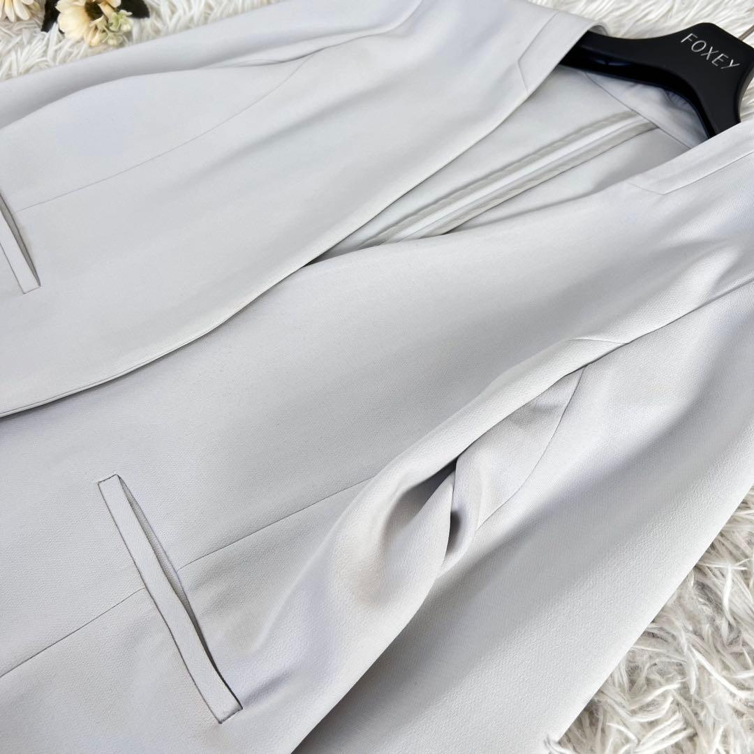 SOÉJU ソージュ ノーカラー ジャケット M ライト グレー