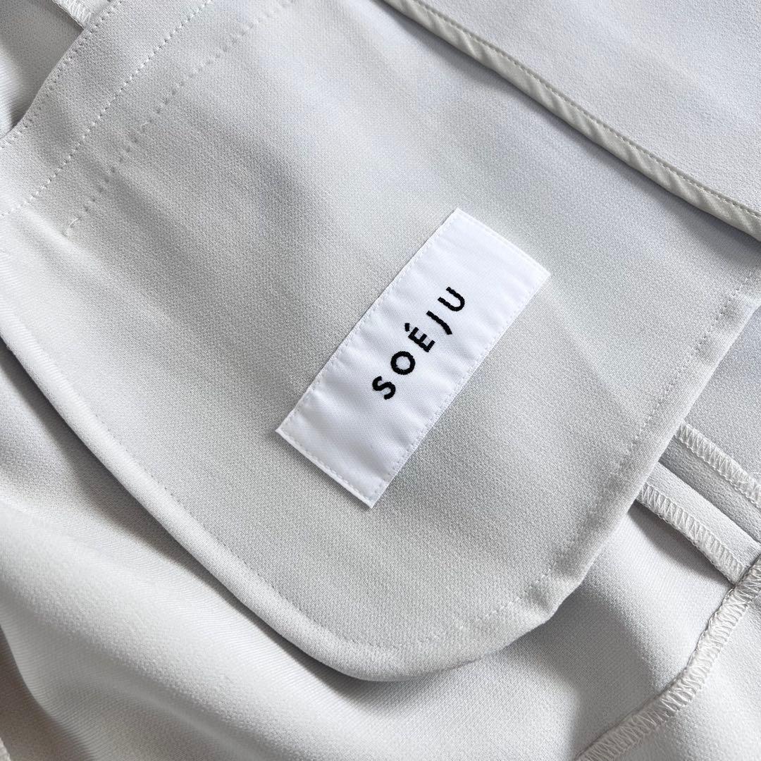 SOÉJU ソージュ ノーカラー ジャケット M ライト グレー