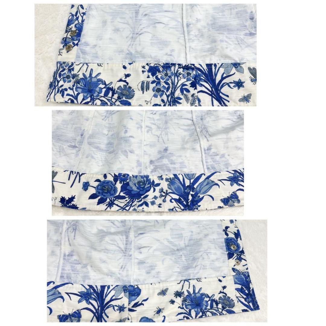 美品 GUCCI グッチ ボタニカル スカート 花柄 フラワー 文字ロゴ