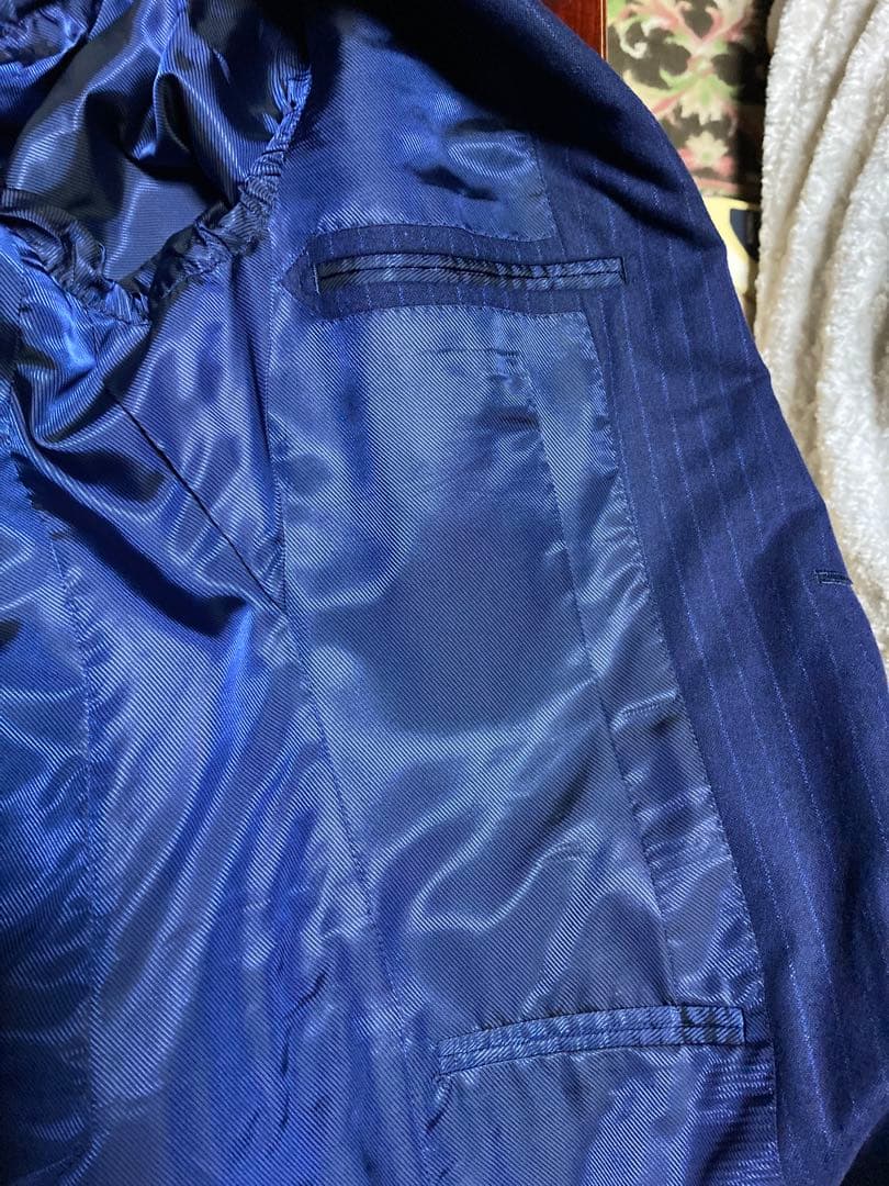 BEAMS Brillaチョークストライプスーツ　44