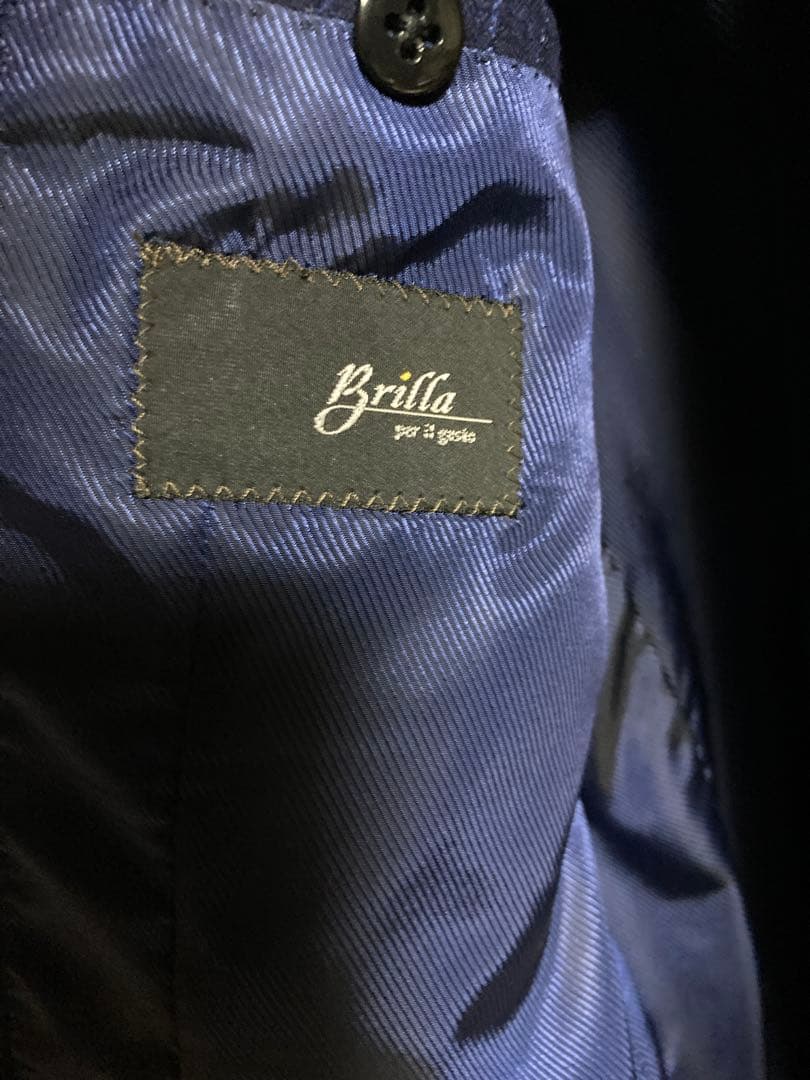 BEAMS Brillaチョークストライプスーツ　44