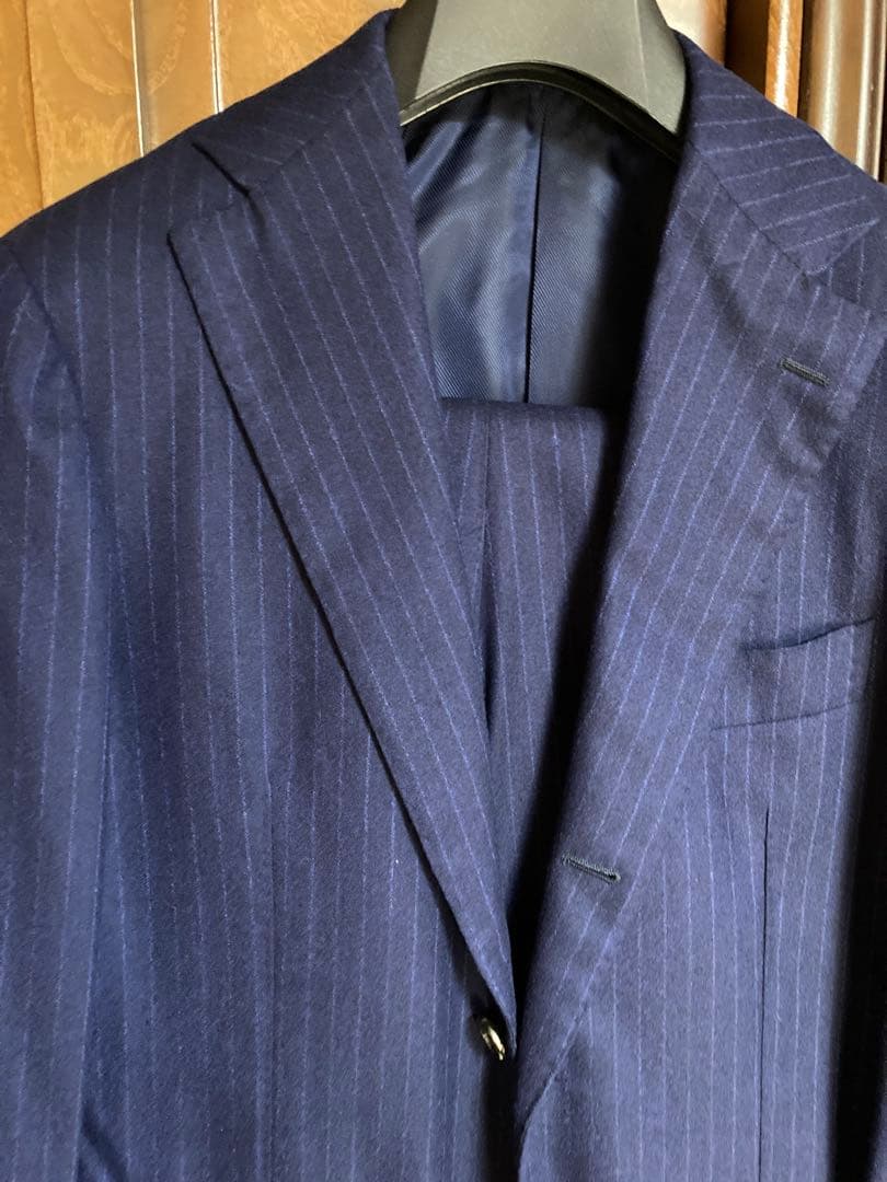 BEAMS Brillaチョークストライプスーツ　44