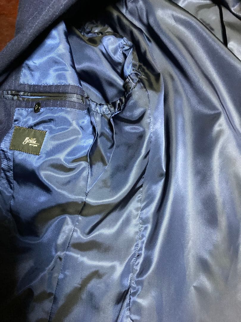 BEAMS Brillaチョークストライプスーツ　44