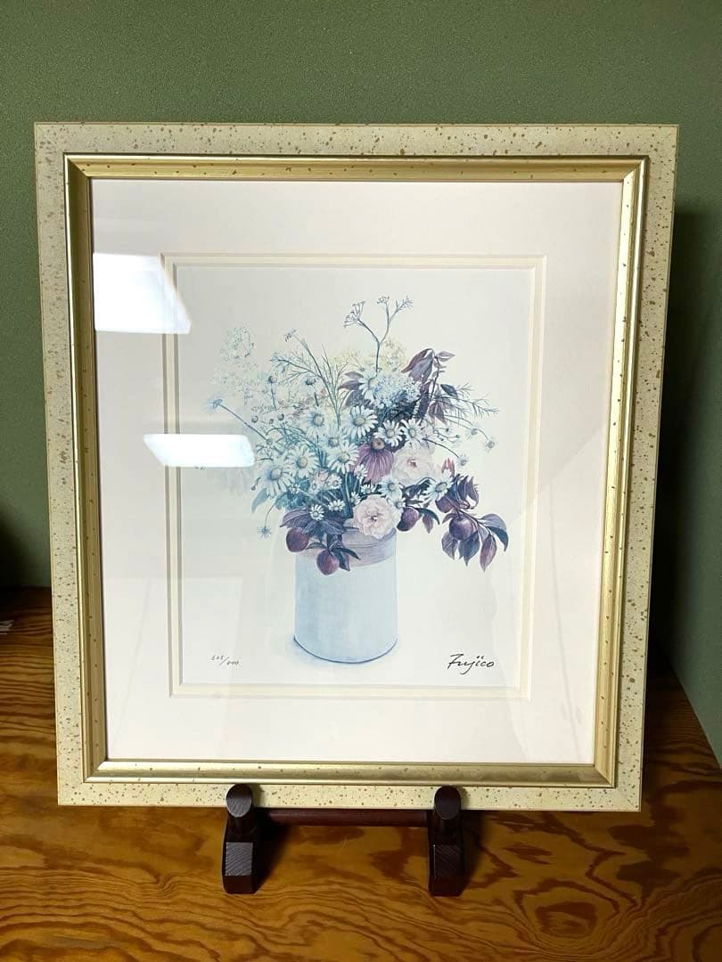 【限定品‼️】橋本不二子作　「Red Plumを頂いて」　限定版画　直筆サイン入り