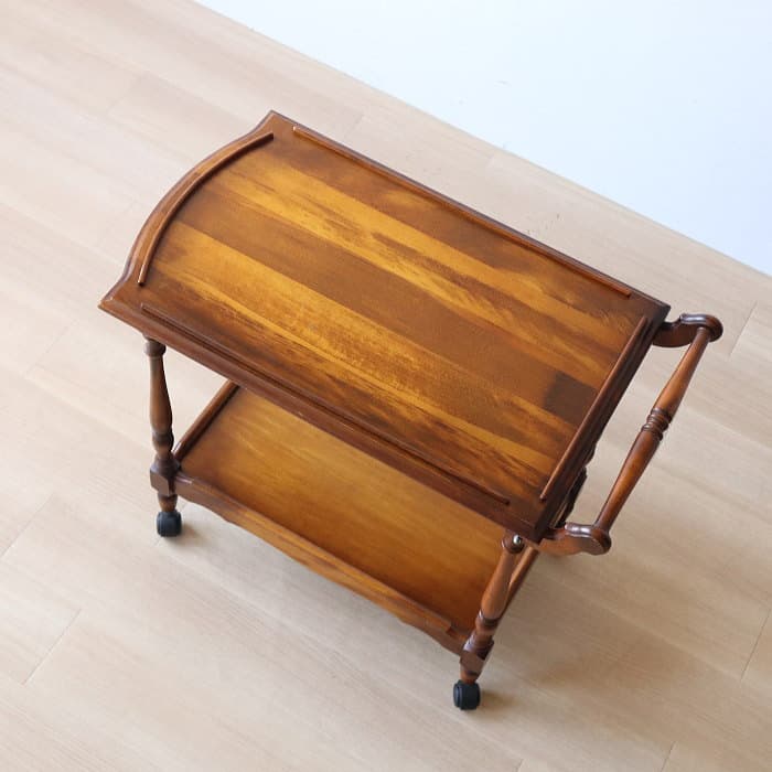 オールド カリモク コロニアル キッチンワゴン レトロ 木製