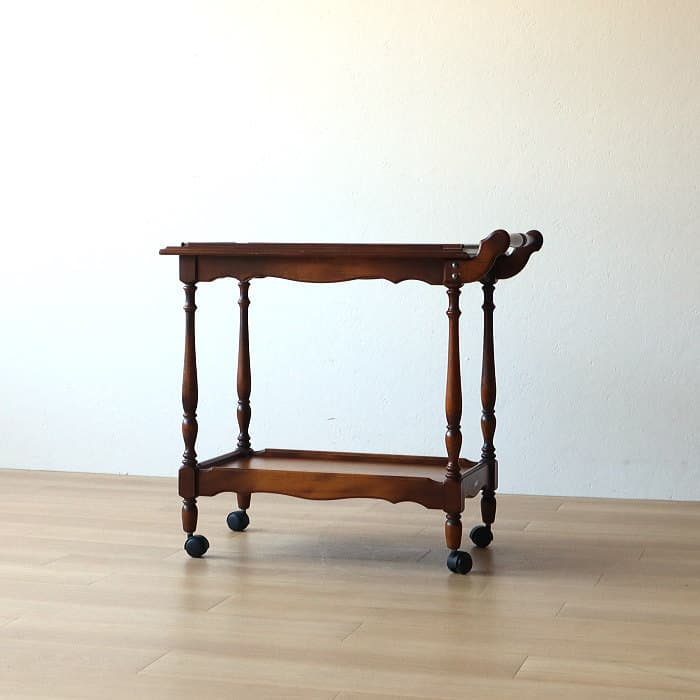 オールド カリモク コロニアル キッチンワゴン レトロ 木製