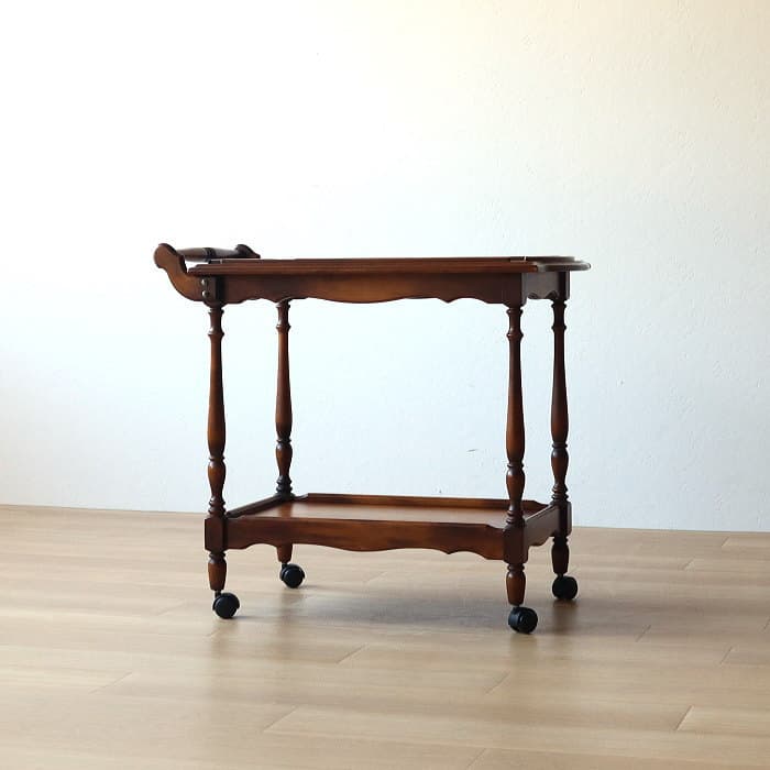 オールド カリモク コロニアル キッチンワゴン レトロ 木製