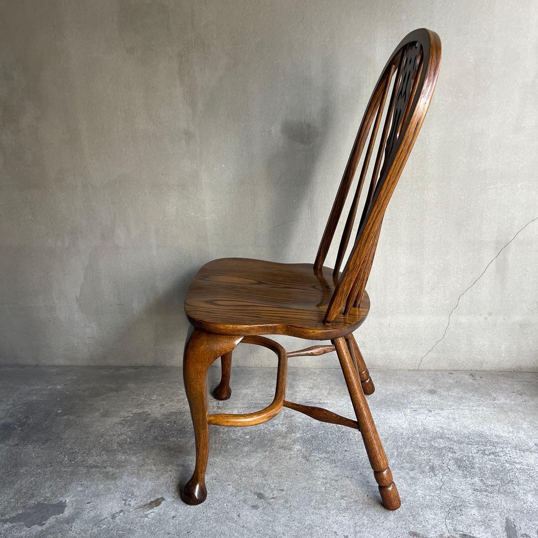 オールドヴィンテージ　オークウィンザーチェア　カントリー　猫脚