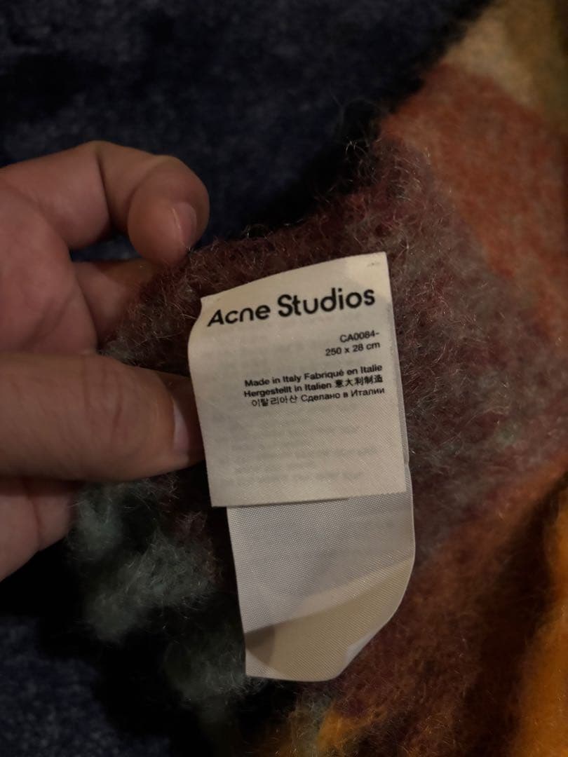 【正規品】Acne Studios/アクネストゥディオス モヘアチェックマフラー