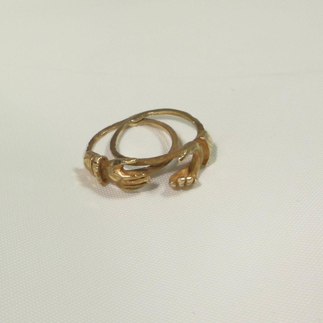 ハワイアンジュエリー 14金 職人作成 握手 金査定済み