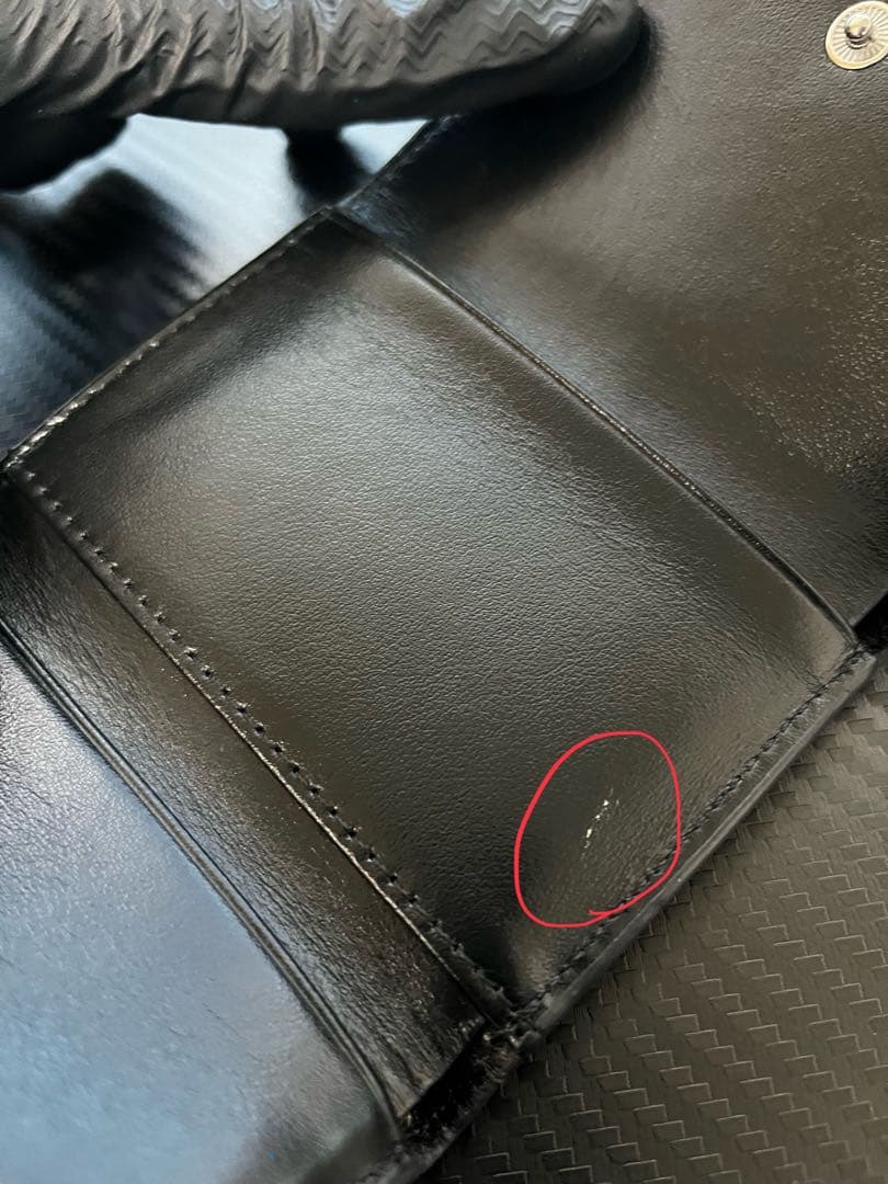 DIESEL三つ折りブラック財布 1dr Tri Fold Coin Xs Ii