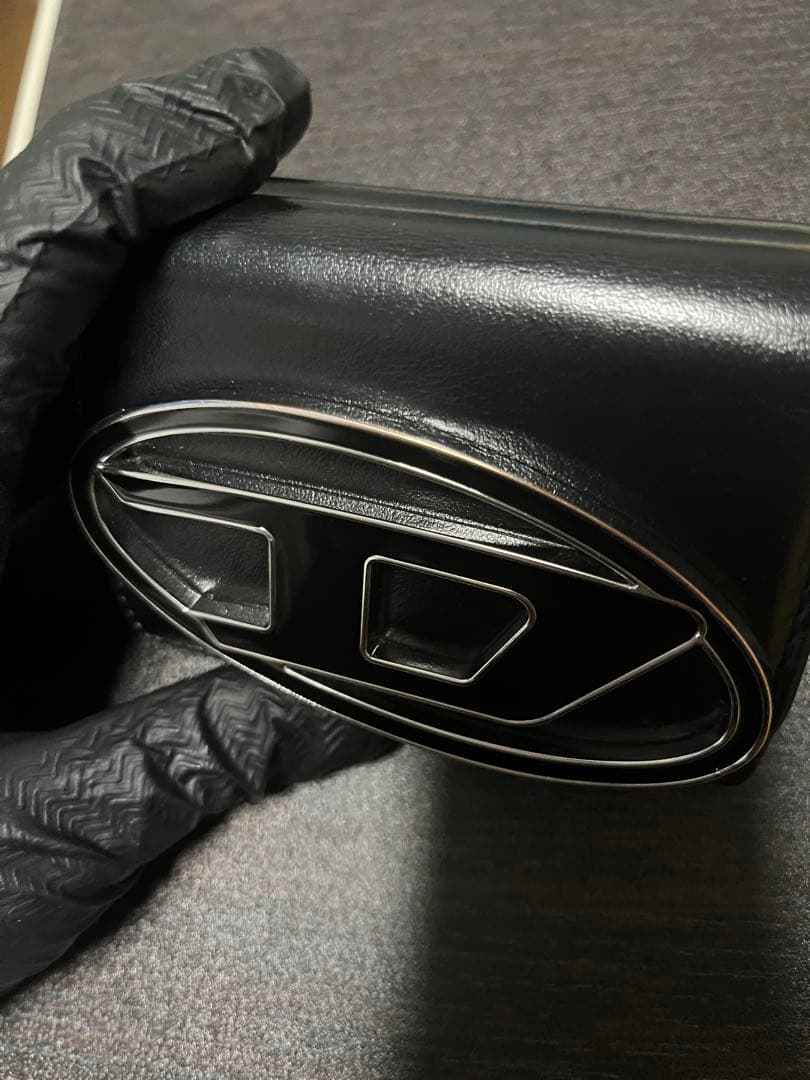 DIESEL三つ折りブラック財布 1dr Tri Fold Coin Xs Ii