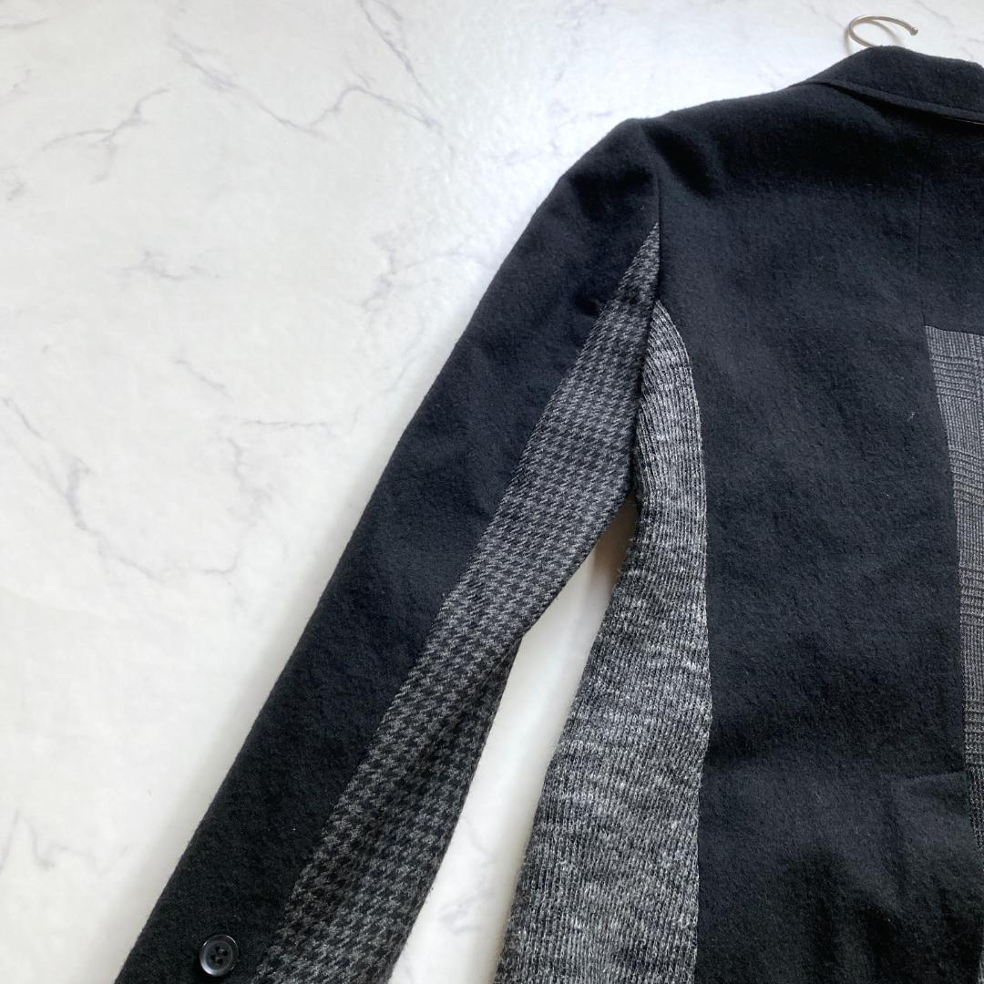 Y's パッチワーク 異素材切替 テーラードジャケット サイズ2