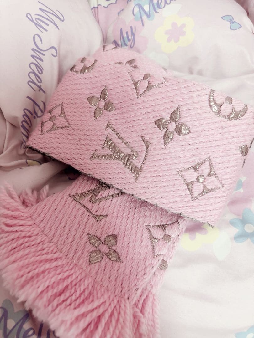 ♥LOUIS VUITTON ピンク マフラー♥