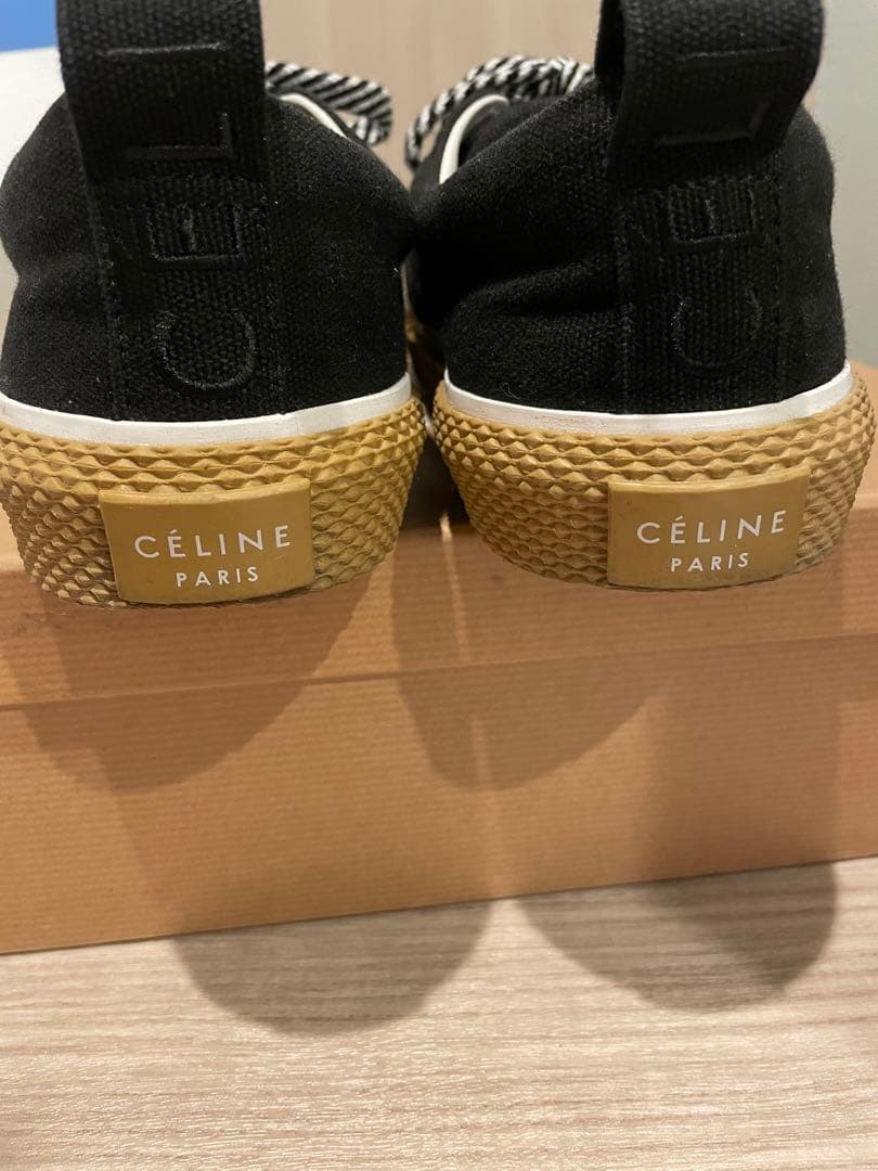CÉLINE 黒 キャンバス スニーカー