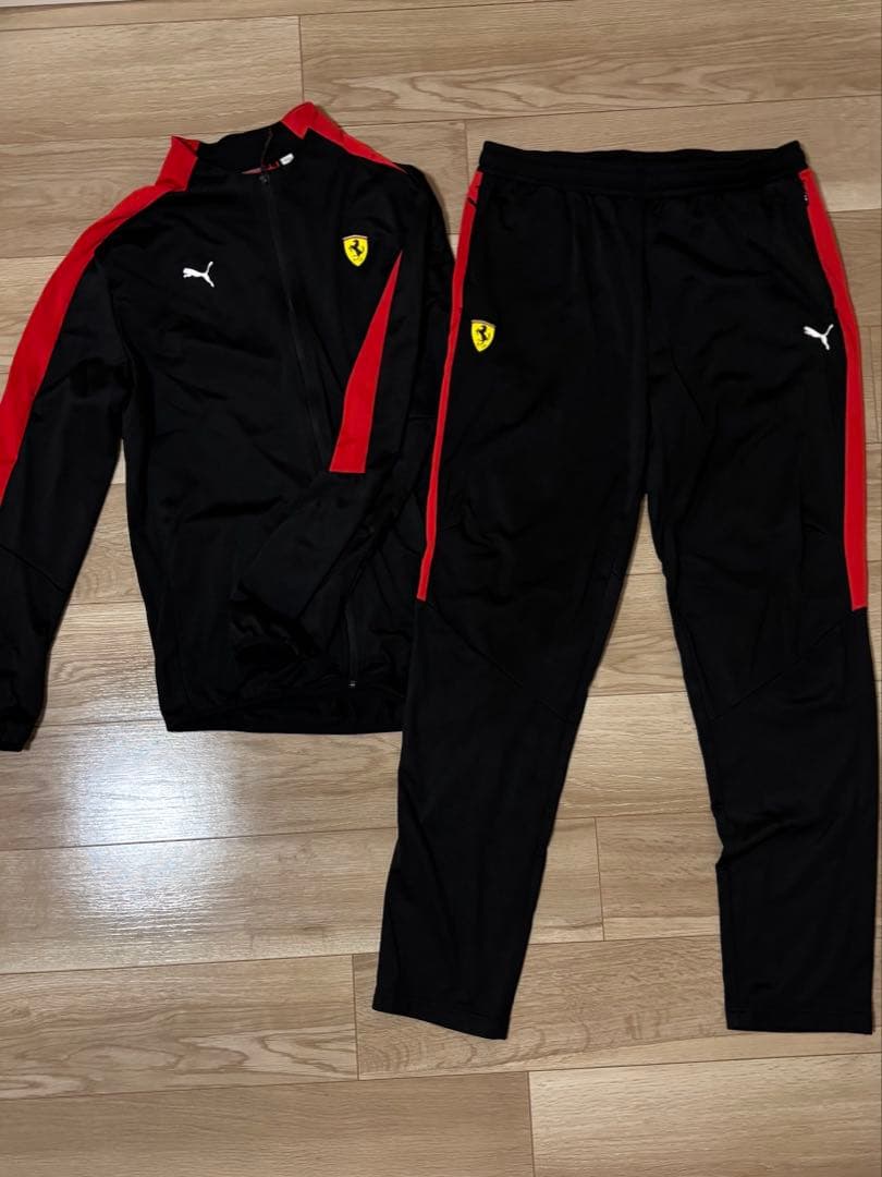 Puma Ferrari ジャージ上下セット 黒/赤　L