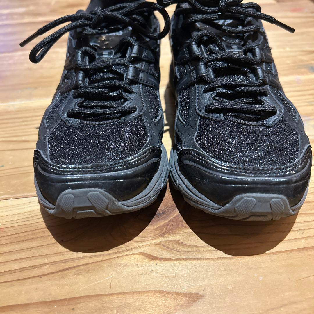 ASICS GEL ヌノビキ　ブラックスニーカー　24cm レース　アシックス