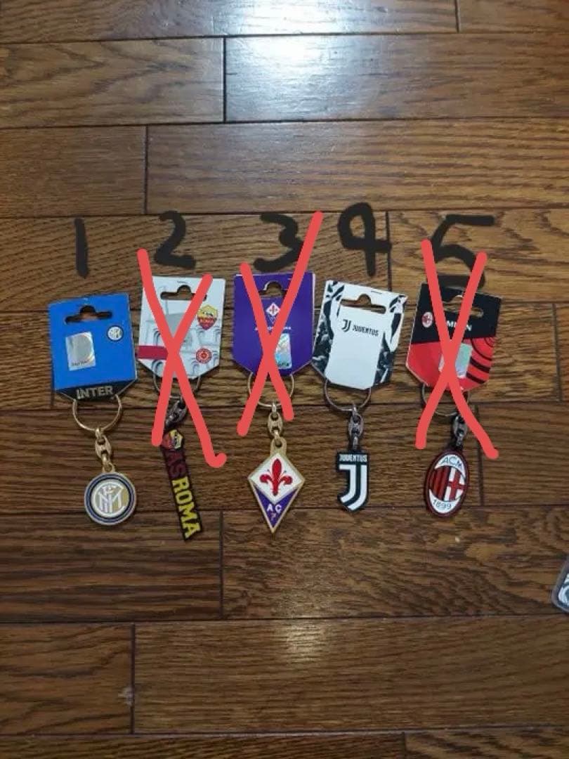 セリエA キーホルダー サッカー ユベントス ACミラン インテル ASローマ