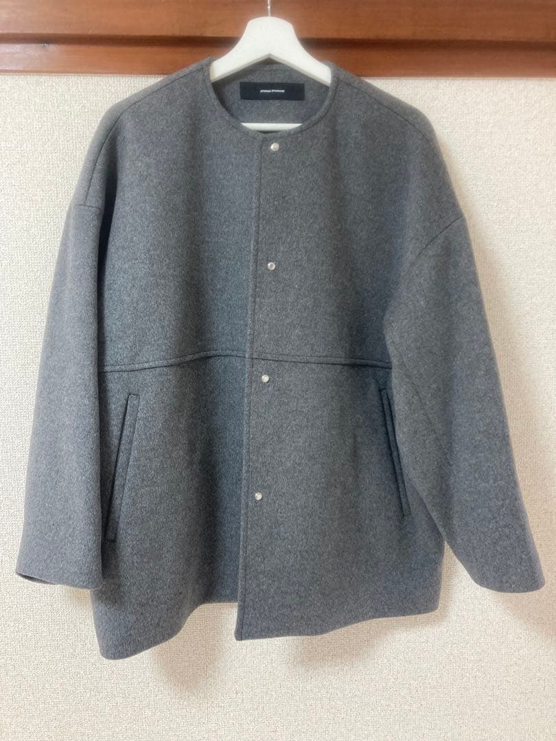 ジャーナルスタンダード　ビーバーノーカラーウールコート