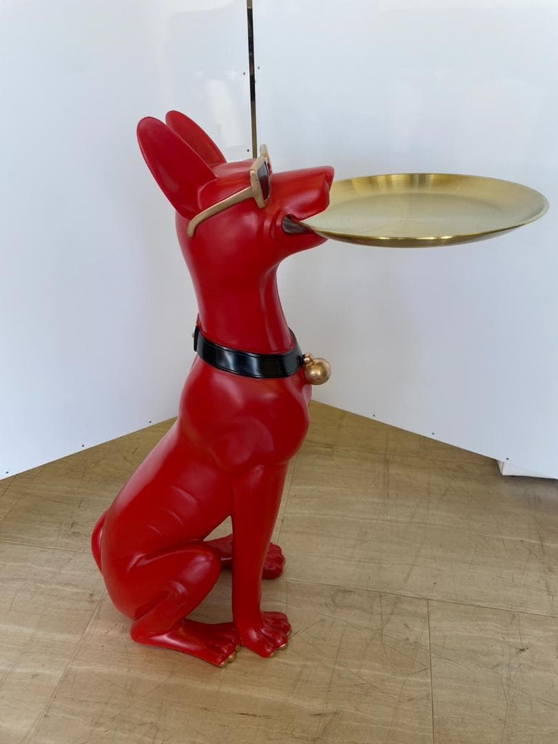 犬型　サイドテーブル　ミニテーブル　アニマル　動物　テーブル　机　オブジェ