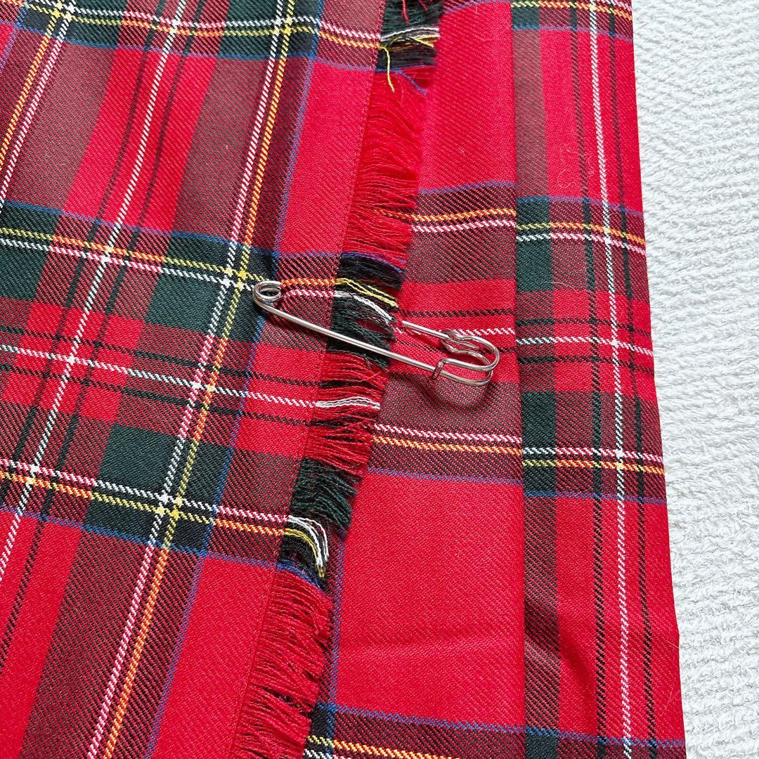 美品O’NEIL of DUBLIN タータンチェックラップスカートウール100