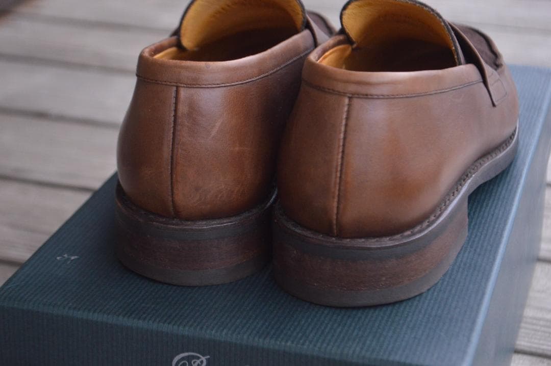 美品　PARABOOT　DAX　UK5　ダークブラウン　ローファー