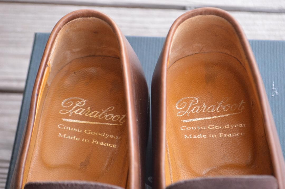 美品　PARABOOT　DAX　UK5　ダークブラウン　ローファー