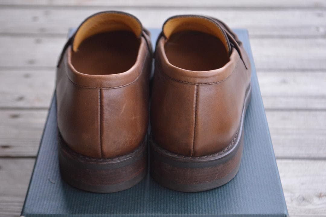 美品　PARABOOT　DAX　UK5　ダークブラウン　ローファー