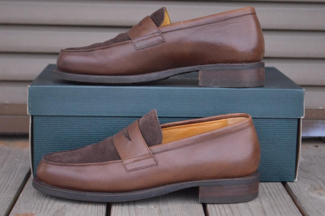 美品　PARABOOT　DAX　UK5　ダークブラウン　ローファー