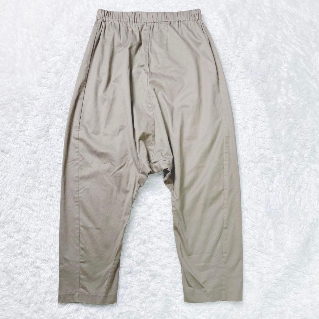 【美品】ミズイロインド〈日本製〉ストレッチ生地サルエルイージーパンツFベージュ