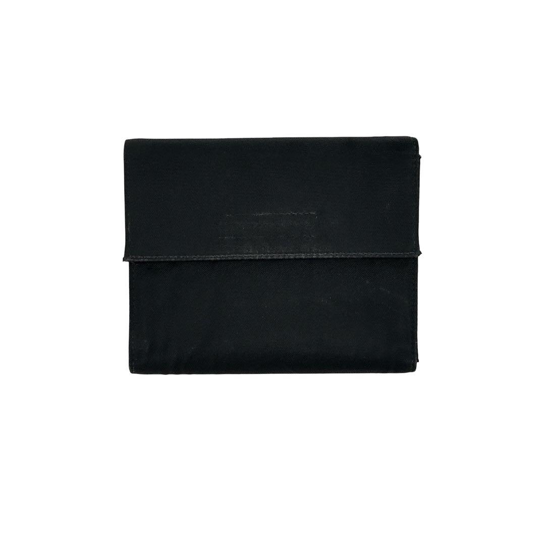 プラダ 三角ロゴプレート 三つ折り財布 ウォレット 小物 ナイロン ブラック