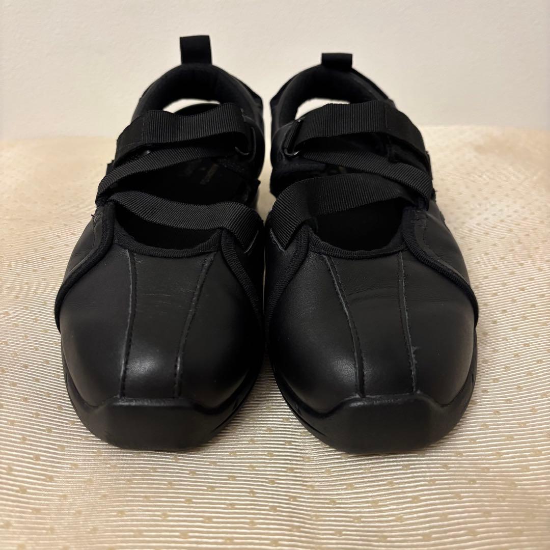 美品☆Foundrymews Zoe 10M 黒 牛革 バレエシューズ 黒