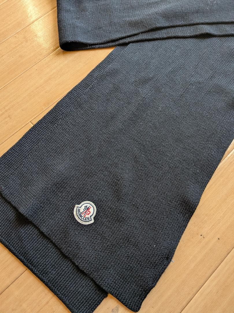 モンクレール　ブラック　マフラー　ニット　メンズレディース