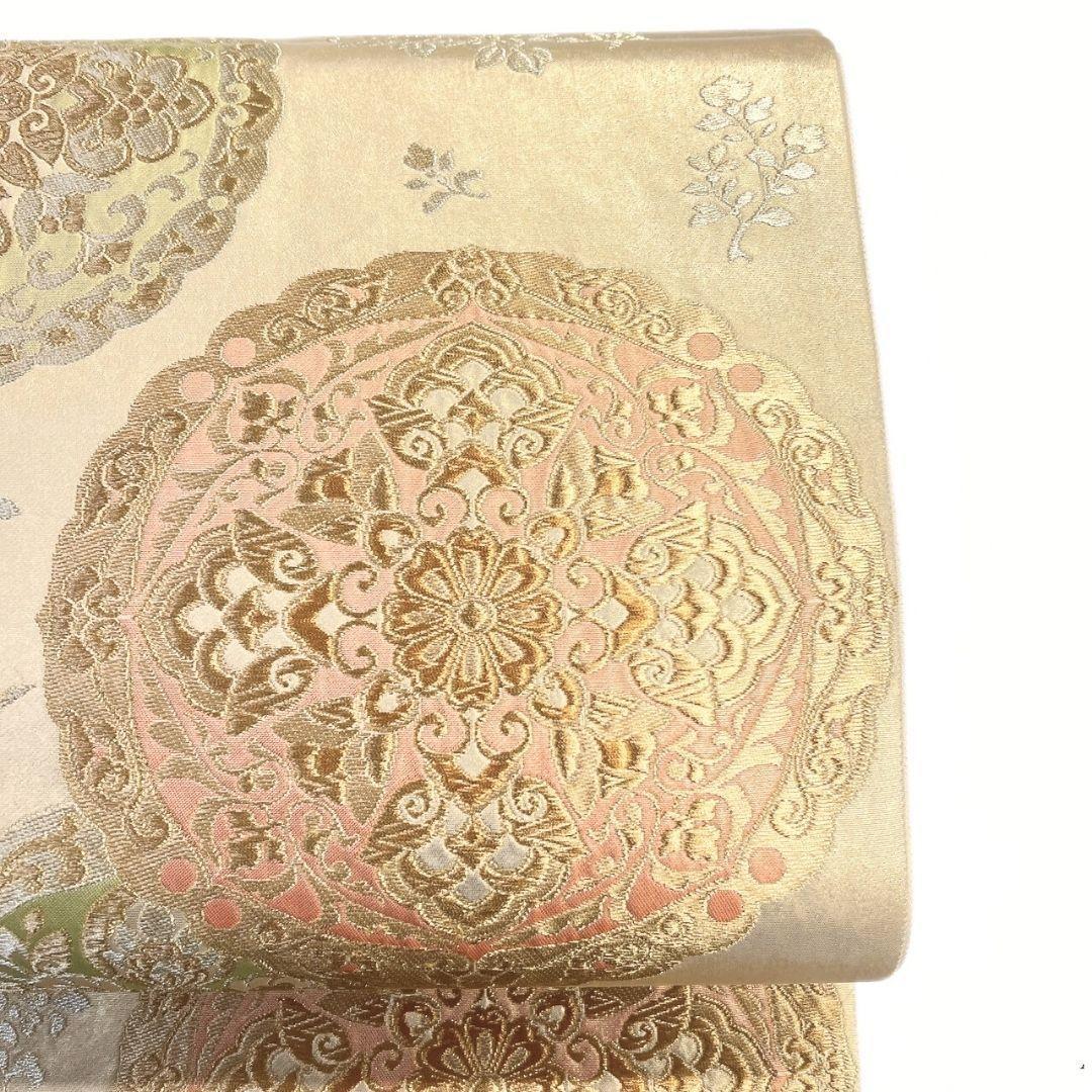 袋帯　唐織　花紋　華紋　鳳凰　花模様　金糸　着物　124b p ms.