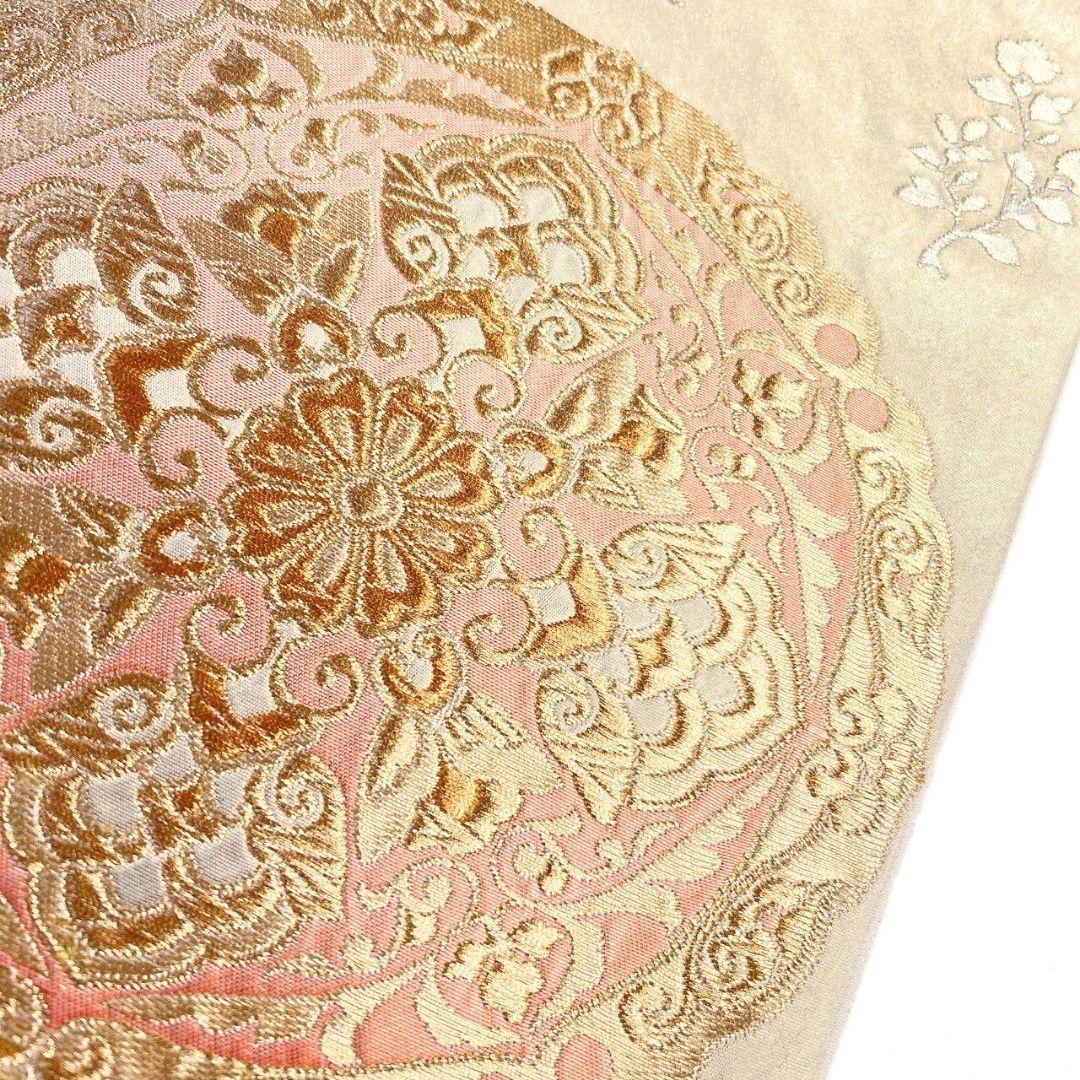 袋帯　唐織　花紋　華紋　鳳凰　花模様　金糸　着物　124b p ms.