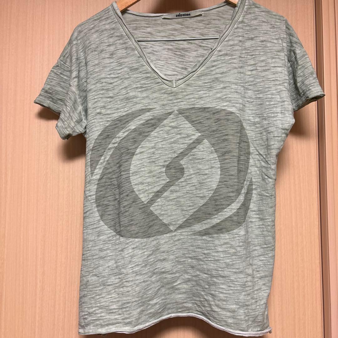 salsation VネックTシャツ　淡グリーン