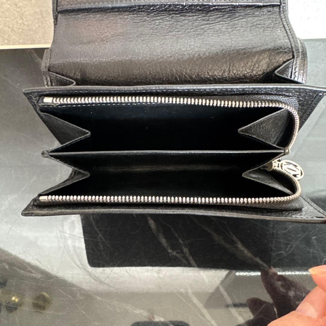 カルティエ　Cartier　財布　黒レザー