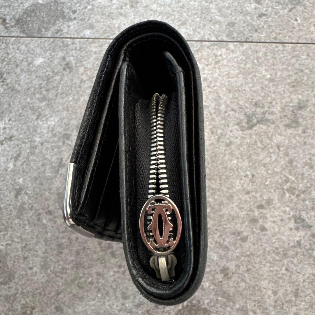 カルティエ　Cartier　財布　黒レザー