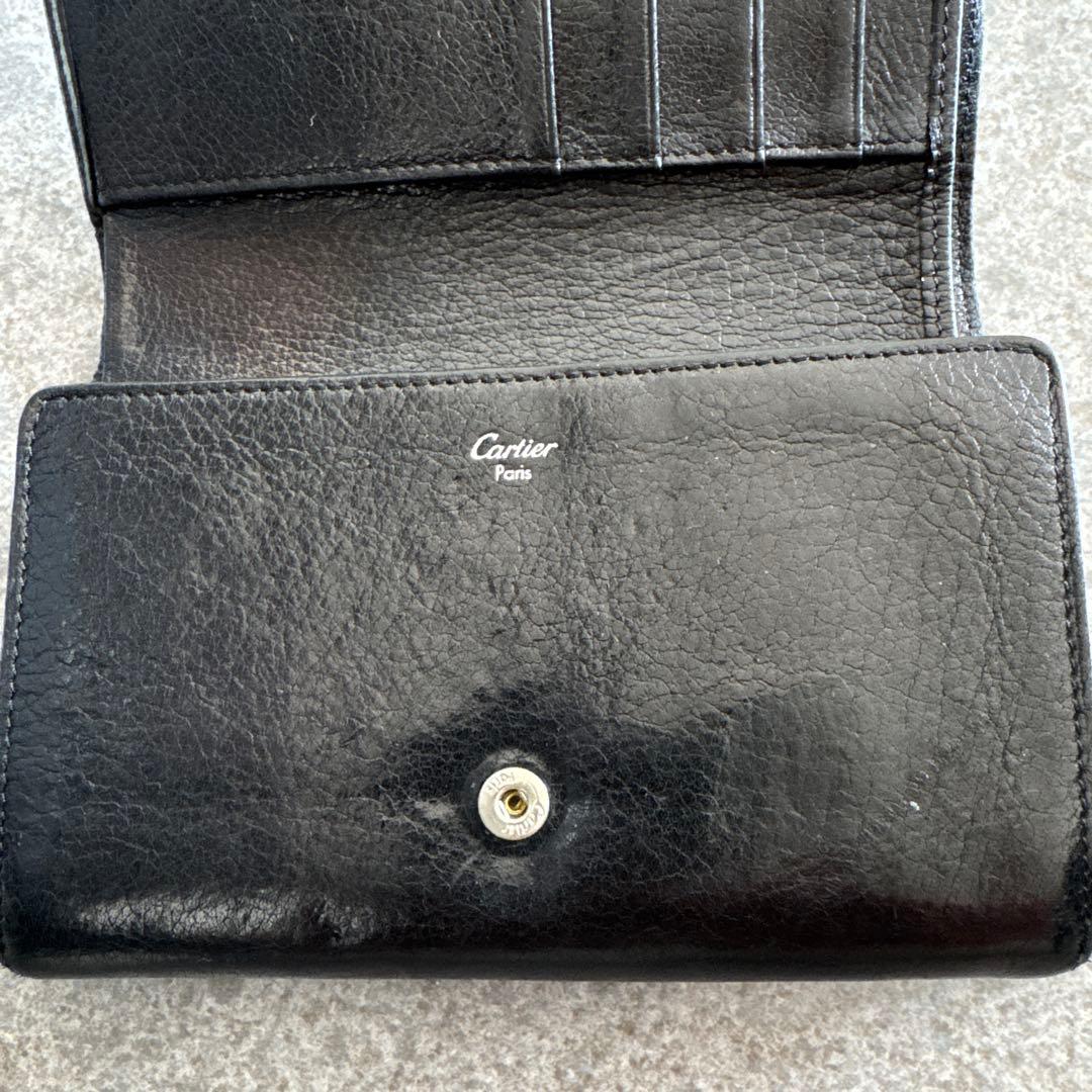 カルティエ　Cartier　財布　黒レザー