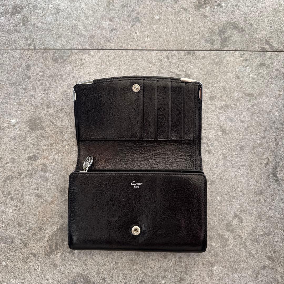 カルティエ　Cartier　財布　黒レザー