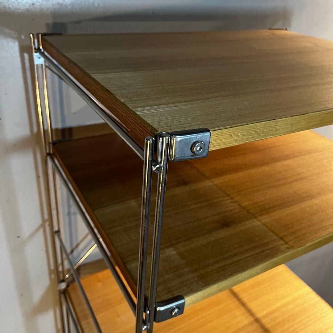 ゆりん★無印 ステンレスユニットシェルフ・タモ材棚セット・棚板６枚