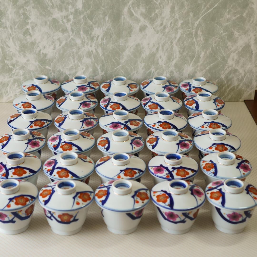 品川陶園　蓋付碗　煮物椀　茶碗蒸し　30客　木箱付