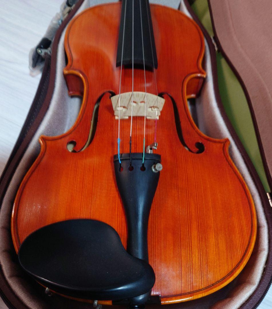 国産 高級 バイオリン 鈴木 No.520 4/4 弓、肩当、松脂 定価20万