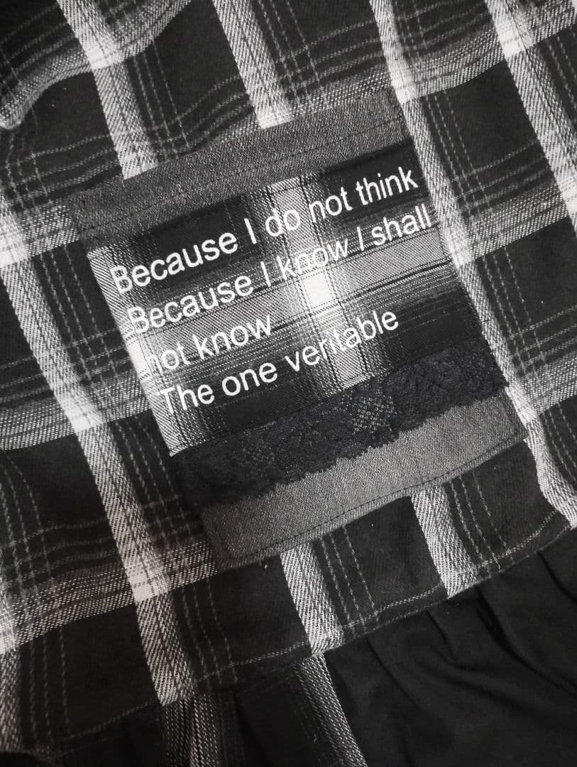 古着リメイク　ゆったり羽織れるパーカーシャツのパッチワークワンピース