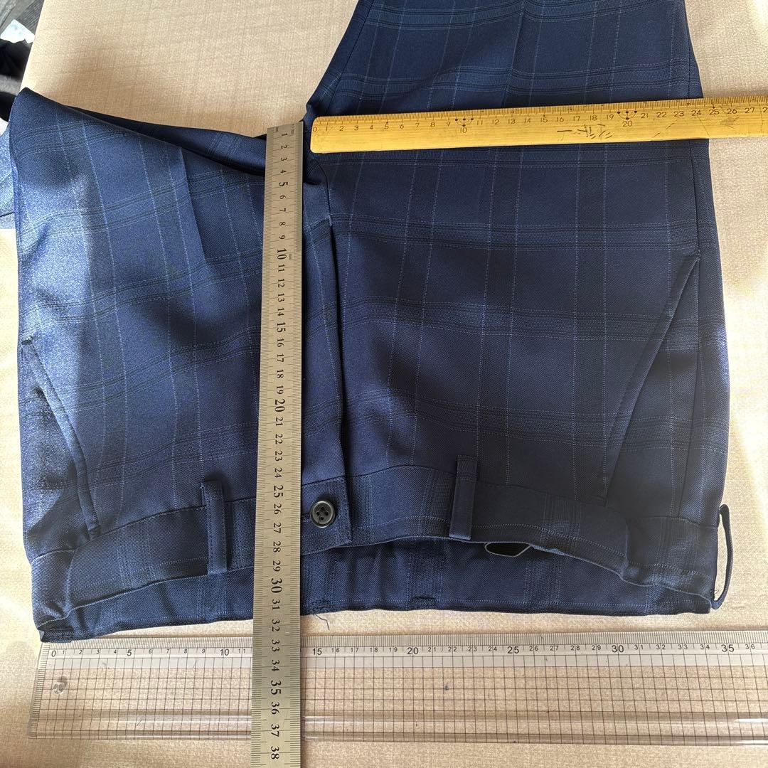 極美品✨ワンダーファクトリー　男子フォーマルスーツ　ネイビー　チェック① ②