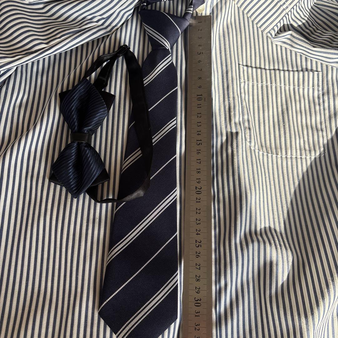 極美品✨ワンダーファクトリー　男子フォーマルスーツ　ネイビー　チェック① ②