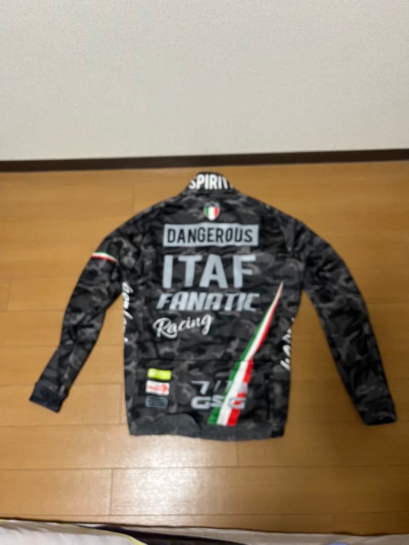 冬用裏起毛　上下セット　7-ITAサイクルジャージ XLカモフラージュ